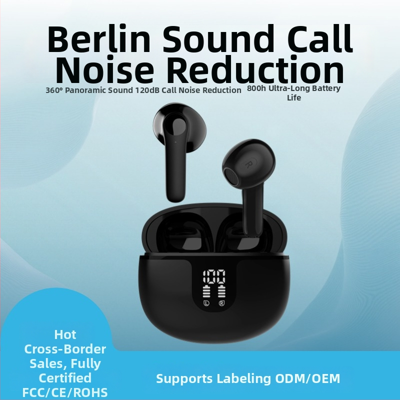 Zayson TWS Slúchadlá Bluetooth 5.3, HD digitálny displej, Potlačenie hluku, IPX5 odolnosť voči vode, 4–8 h výdrže batérie