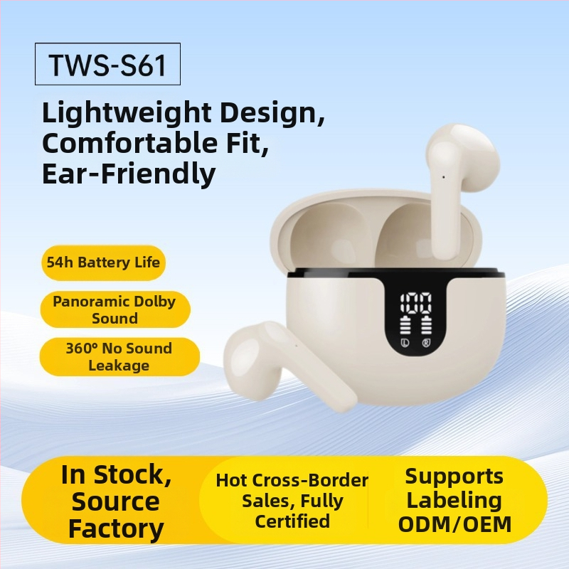 Zayson TWS Slúchadlá Bluetooth 5.3, HD digitálny displej, Potlačenie hluku, IPX5 odolnosť voči vode, 4–8 h výdrže batérie