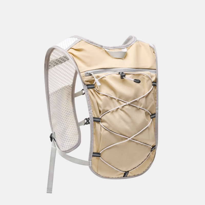 Planinarska vest torba s džepom za telefon i držačem za bocu, prozračan najlon, ultralak, reflektirajuća sigurnost noću, ergonomski zakrivljeni stražnji panel