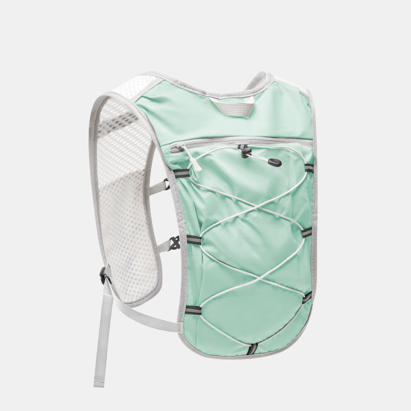 Planinarska vest torba s džepom za telefon i držačem za bocu, prozračan najlon, ultralak, reflektirajuća sigurnost noću, ergonomski zakrivljeni stražnji panel