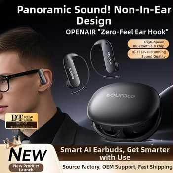 Bežične slušalice s držačem za uho, sportsko smanjenje buke, Bluetooth 6.0, domet 10 m, IPX5, trajanje baterije 4–8 h