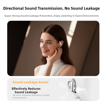 Bežične slušalice s držačem za uho, sportsko smanjenje buke, Bluetooth 6.0, domet 10 m, IPX5, trajanje baterije 4–8 h