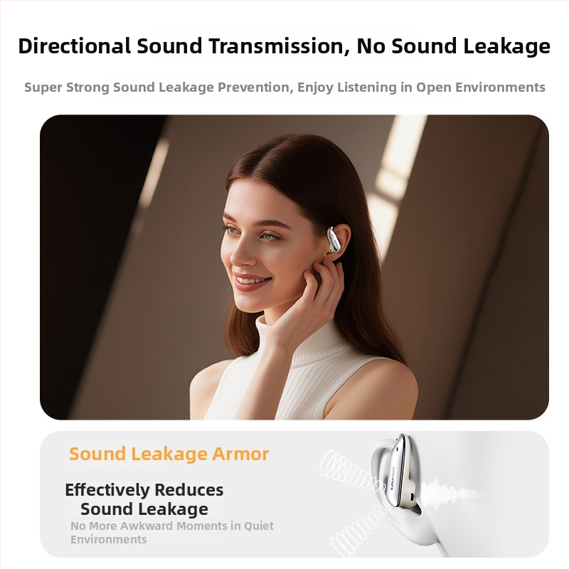 Bežične slušalice s držačem za uho, sportsko smanjenje buke, Bluetooth 6.0, domet 10 m, IPX5, trajanje baterije 4–8 h