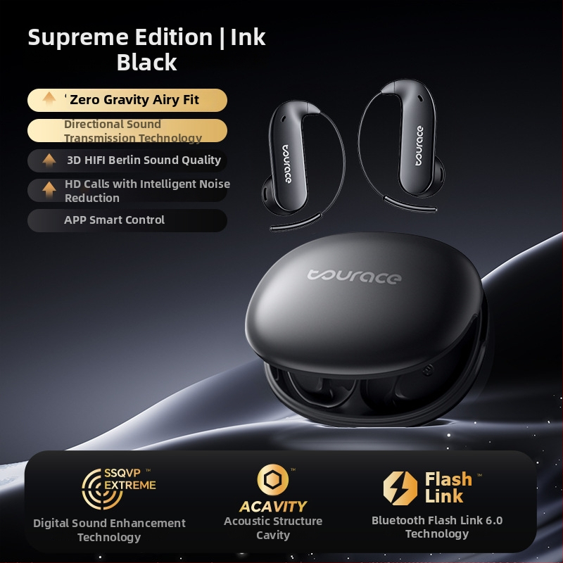 Bežične slušalice s držačem za uho, sportsko smanjenje buke, Bluetooth 6.0, domet 10 m, IPX5, trajanje baterije 4–8 h