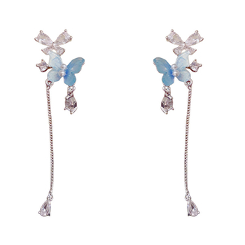 Обеци - мед, форма: животно/зодия, прост стил, за жени, лято 2025