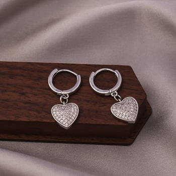 Náušnice srdcového tvaru z meďe, špendlíky na uši zo striebra 925, elektroplatina, luxusný štýl