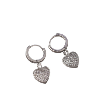 Náušnice srdcového tvaru z meďe, špendlíky na uši zo striebra 925, elektroplatina, luxusný štýl