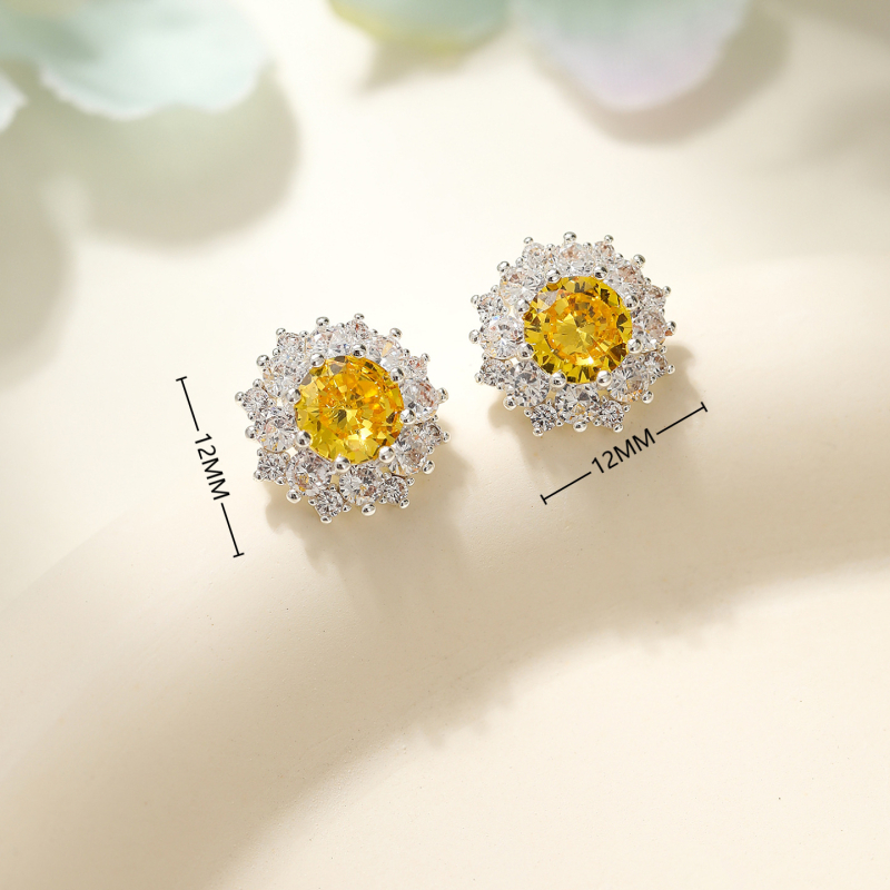 Weidni náušnice s tvarem kvetu, pozlátená meď a 925 strieborná ihla, ľahký luxusný štýl