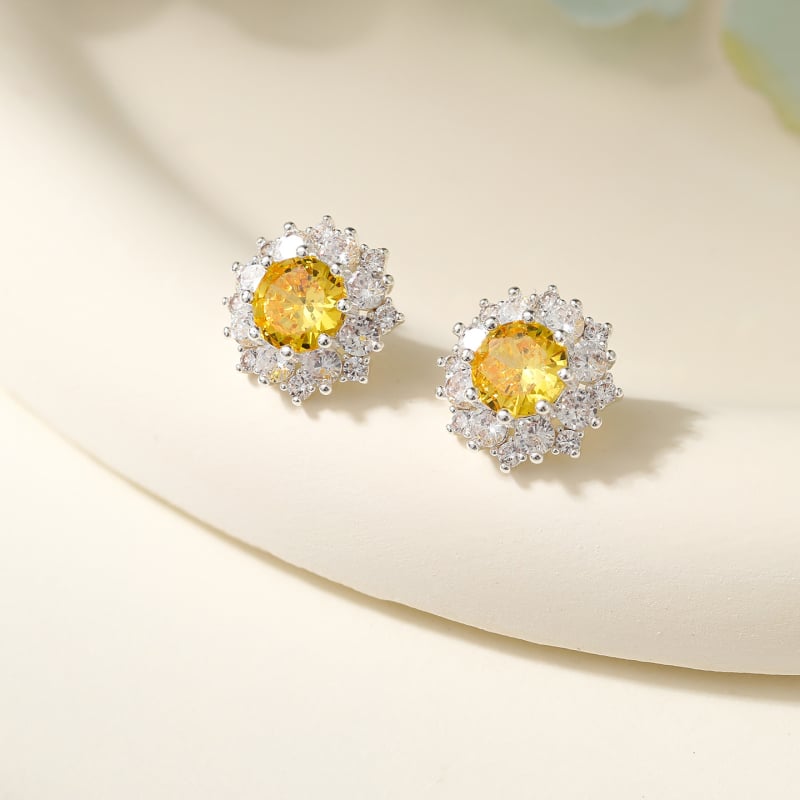 Weidni náušnice s tvarem kvetu, pozlátená meď a 925 strieborná ihla, ľahký luxusný štýl