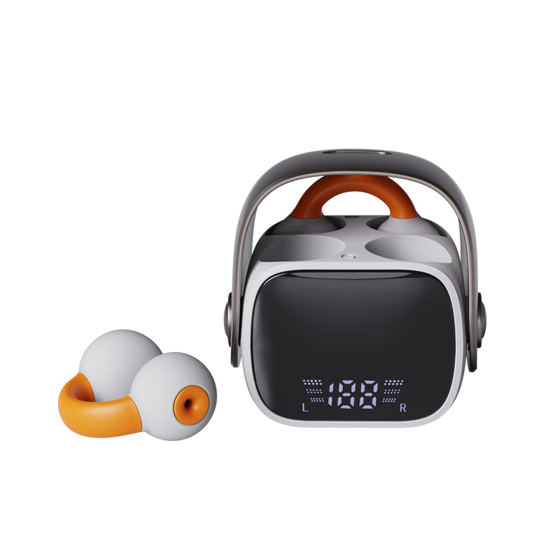 Κλιπ-ον Bluetooth ακουστικά για παιχνίδια με ανοιχτή πίσω σχεδίαση, Bluetooth 5.4, χαμηλή καθυστέρηση, αυτονομία μπαταρίας 4–8 ωρών, περίβλημα από κράμα τιτανίου