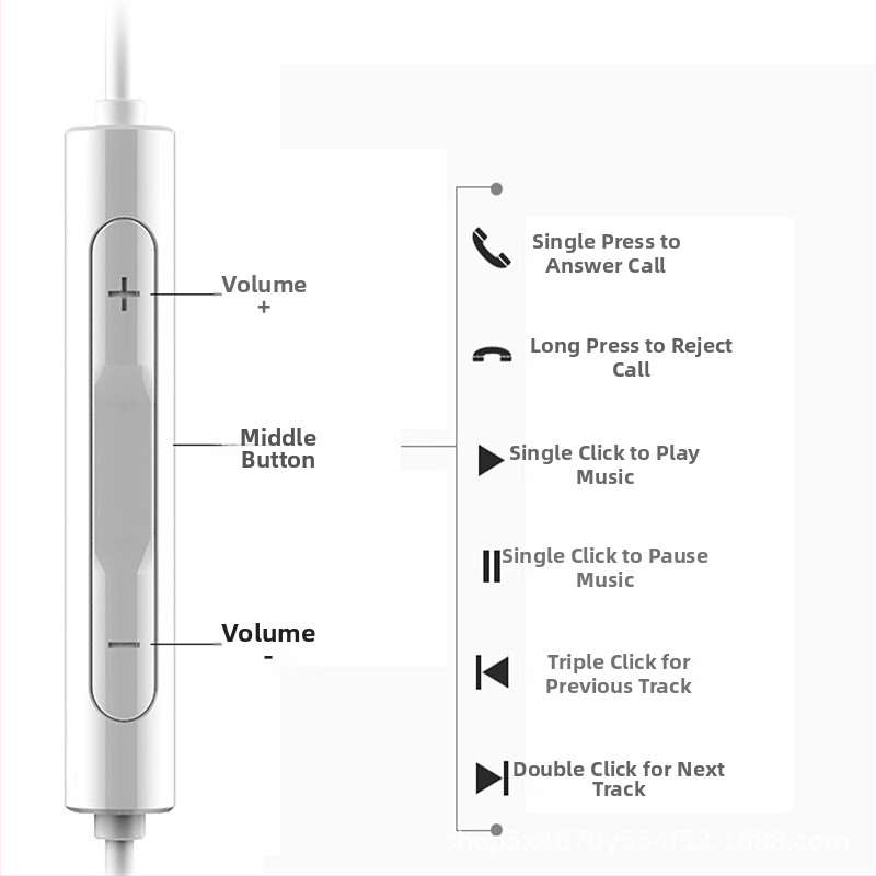 In-ear slúchadlá s káblovým Type-C, Android kompatibilné, pohyblivý vinutový ovládač, univerzálna kompatibilita