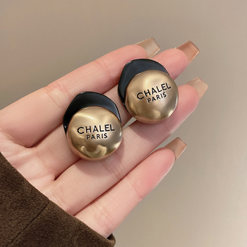 Maillard náušnice s písmenami zo zliatiny, elektroplatované, dizajn s písmenami/číslami/text, štýl Japonsko/Kórea, čerstvé a sladké