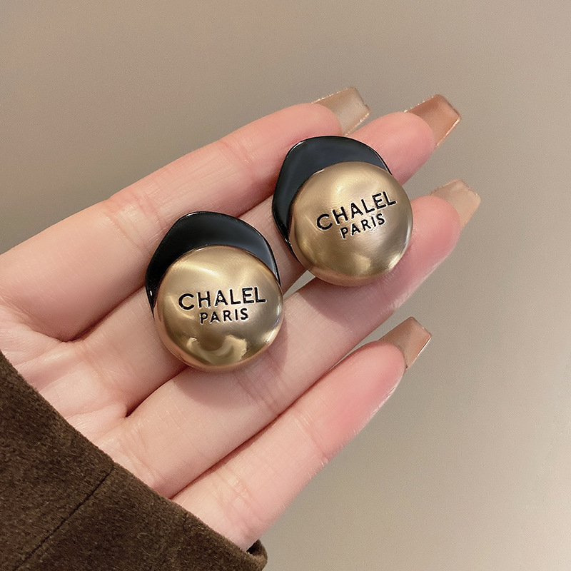 Maillard náušnice s písmenami zo zliatiny, elektroplatované, dizajn s písmenami/číslami/text, štýl Japonsko/Kórea, čerstvé a sladké