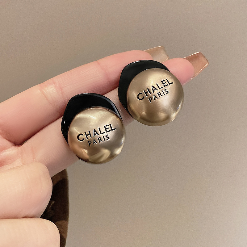 Maillard náušnice s písmenami zo zliatiny, elektroplatované, dizajn s písmenami/číslami/text, štýl Japonsko/Kórea, čerstvé a sladké