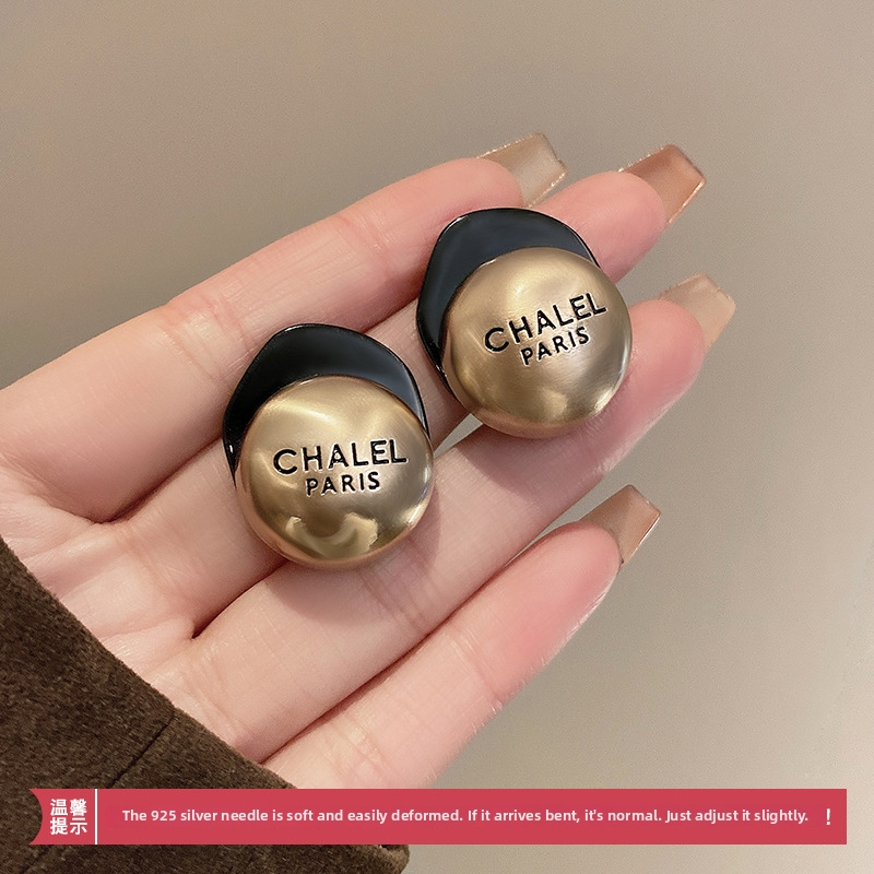 Maillard náušnice s písmenami zo zliatiny, elektroplatované, dizajn s písmenami/číslami/text, štýl Japonsko/Kórea, čerstvé a sladké