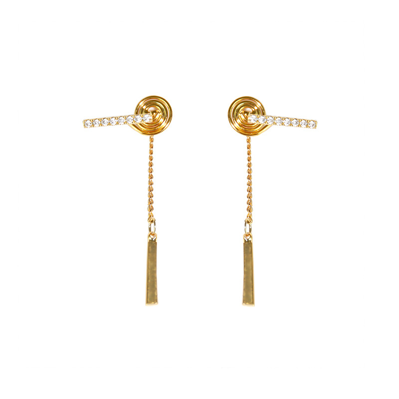 Медени клипси за ухо, геометричен дизайн, дамски Морі стил, електроплатиран