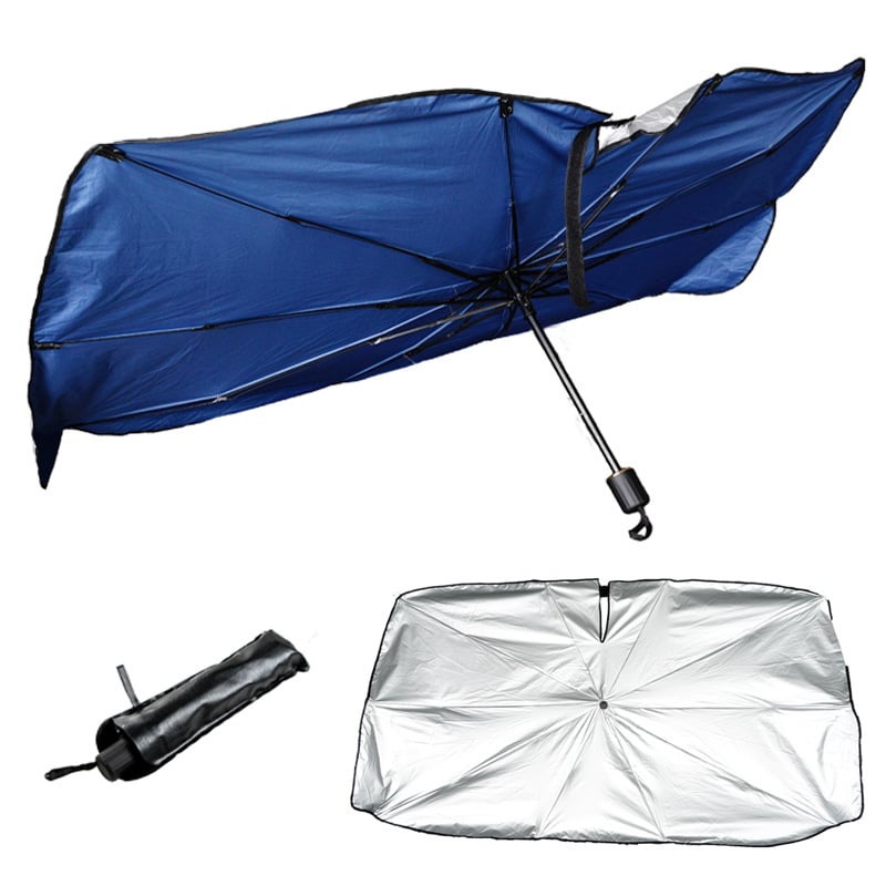 Automašīnas saules aizsargs priekšējā stikla, teleskopiska uzstādīšana, universāla pielāgošana, materiāls lente, logotipa druka pieejama