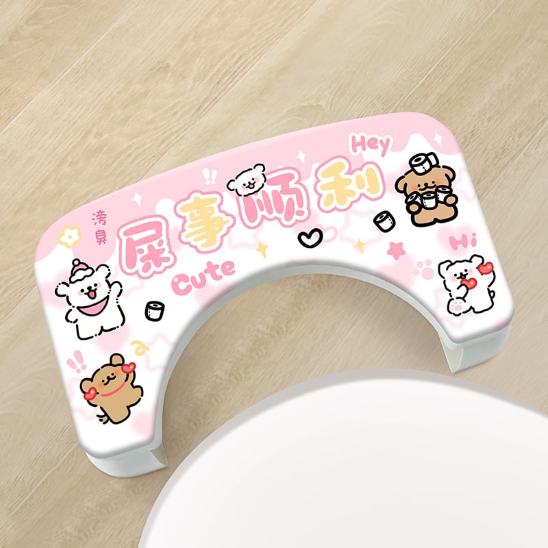 Детска табуретка за тоалетна – PP материал, произход Guangdong, Китай; не се сгъва; код на продукта: Toilet stool-line dog