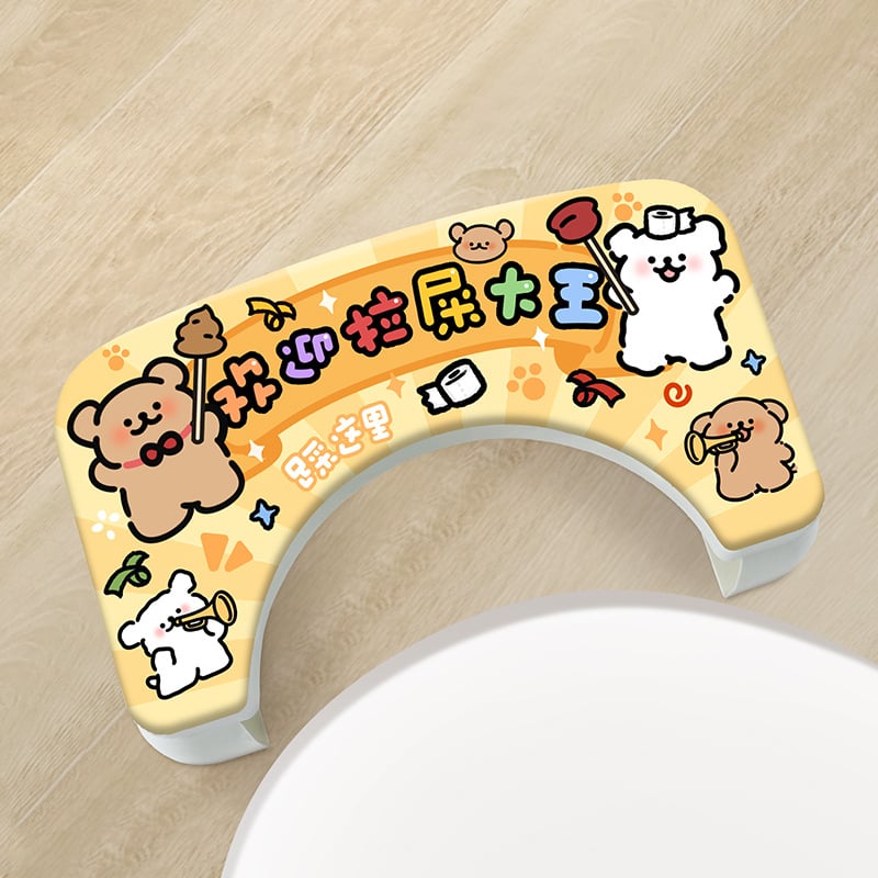 Детска табуретка за тоалетна – PP материал, произход Guangdong, Китай; не се сгъва; код на продукта: Toilet stool-line dog