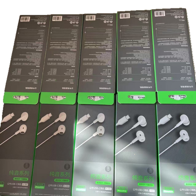 Type-C žične semi-in-ear slušalice s mikrofonom, 3,5 mm priključak