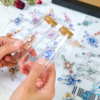 PET naljepnica papir za DIY s motivima nakita: ogrlica i naušnice; Brand: Leda tong; Materijal: PET; Obrt: naljepnice, tisak; Personalizacija: Ne