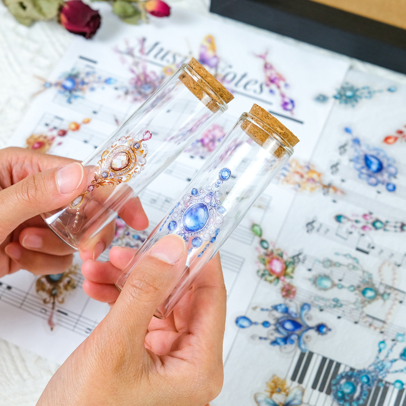 PET naljepnica papir za DIY s motivima nakita: ogrlica i naušnice; Brand: Leda tong; Materijal: PET; Obrt: naljepnice, tisak; Personalizacija: Ne