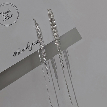 Réz fülbevalók, Silver Tower, geometriai dizájn, koreai stílus, friss és édes