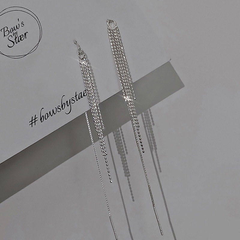 Réz fülbevalók, Silver Tower, geometriai dizájn, koreai stílus, friss és édes