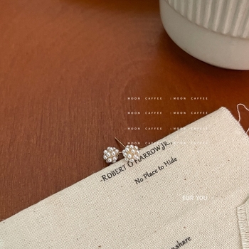 Cercei cu perle din cupru, design geometric, brand Jiajing, stil franțuzesc vintage