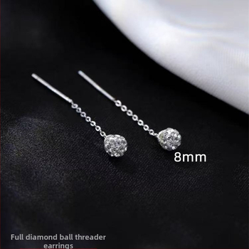 Auskari ar cirkoniem, ģeometriska forma, vienkāršs stils, sievietēm, rudens 2025