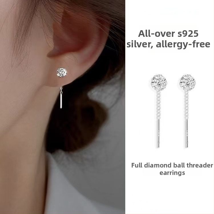 Auskari ar cirkoniem, ģeometriska forma, vienkāršs stils, sievietēm, rudens 2025