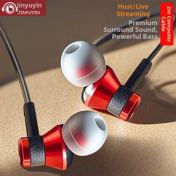 Počítačové slúchadlá s 2 m káblom, in-ear štýl, 3,5 mm konektor, s mikrofónom, Iron Man dizajn, model J112 (frekvencia 20-20 kHz, 10 mm menič, hmotnosť 25 g)