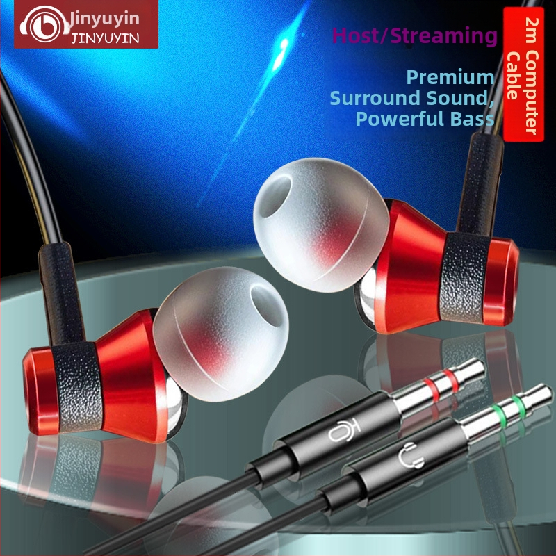 Počítačové slúchadlá s 2 m káblom, in-ear štýl, 3,5 mm konektor, s mikrofónom, Iron Man dizajn, model J112 (frekvencia 20-20 kHz, 10 mm menič, hmotnosť 25 g)