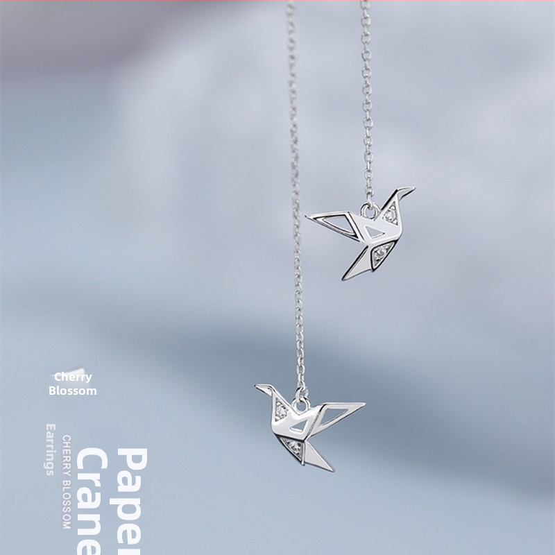 Sidabriniai auskarai 925 su gyvūnų/zodiako motyvu, saldus ir gaivus stilius, asmeninis mados aksesuaras