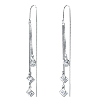 Geometriai formájú fülbevalók kevert anyagokból, tündér-stílus, nőknek, 2024 nyár