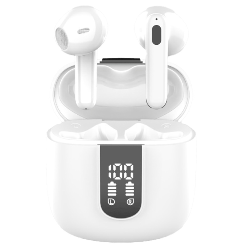 Bežične slušalice Bluetooth 5.3, trajanje baterije 4–8 sati, značajno smanjenje buke, digitalni zaslon, domet 10 m