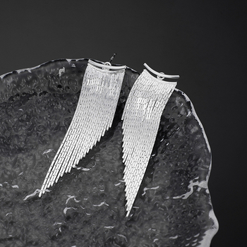 Kafili Cercei din argint 925, geometrice, cu ciucuri – stil nișă, placare electrolitică pentru femei