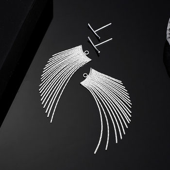 Kafili Cercei din argint 925, geometrice, cu ciucuri – stil nișă, placare electrolitică pentru femei