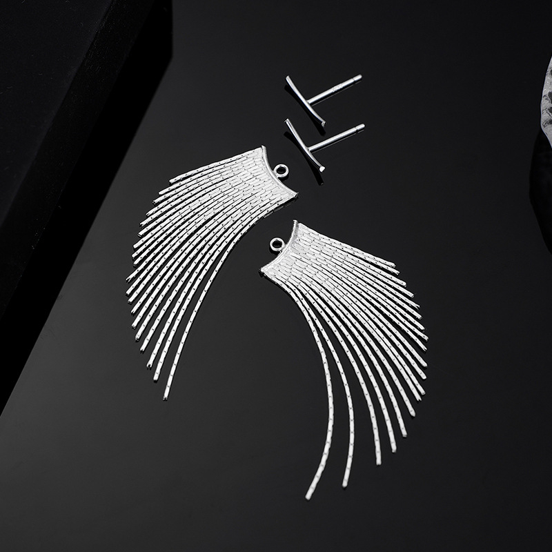 Kafili Cercei din argint 925, geometrice, cu ciucuri – stil nișă, placare electrolitică pentru femei