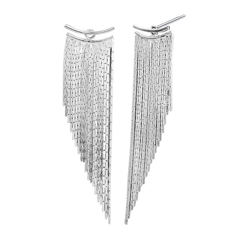 Kafili Cercei din argint 925, geometrice, cu ciucuri – stil nișă, placare electrolitică pentru femei