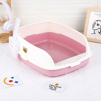 Κάδος άμμου γάτας με ενισχυμένο πεντάλ, ημι-κλειστή αντι-διασποράς κατασκευή, αφαιρούμενος και πλένεται, PVC, Hongyue Special Pet