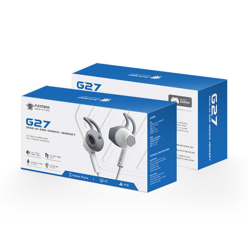 Căști de gaming in-ear cu driver de 10 mm, conector de 3,5 mm, cablu de 1,2 m, microfon, stil cyberpunk