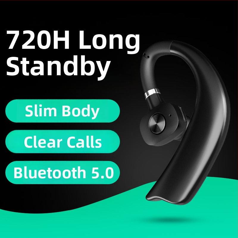 Bluetooth mono slušalica s kukom za uho, 5.0, domet 10 m, podržava pozive i glazbu, dugotrajni standby