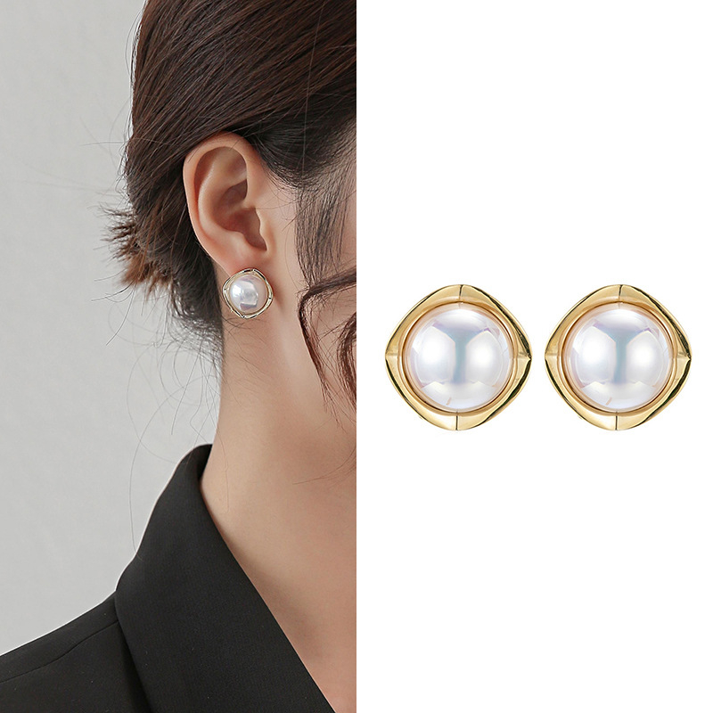 Naušnice s imitacijom bisera — Timmy Jewelry, legura, elektropliranje, osobni stil