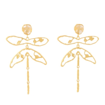 Dragonfly naušnice u vintage europsko-američkom stilu, metalna baza, elektroplatiranje, nehrđajući čelik za postavljanje, oblik životinje/znak zodijaka, težina 25 g