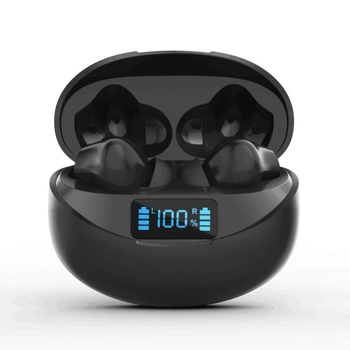 Prave bežične TWS slušalice s digitalnim zaslonom, Bluetooth 5.3, IPX4, trajanje baterije 4–8 sati, domet 15 m