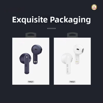 TWS21 in-ear bezdrôtové športové slúchadlá, Bluetooth 5.0, dosah 10 m, výdrž batérie 4–8 h, bilaterálny stereo zvuk