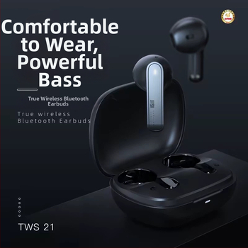 TWS21 in-ear bezdrôtové športové slúchadlá, Bluetooth 5.0, dosah 10 m, výdrž batérie 4–8 h, bilaterálny stereo zvuk