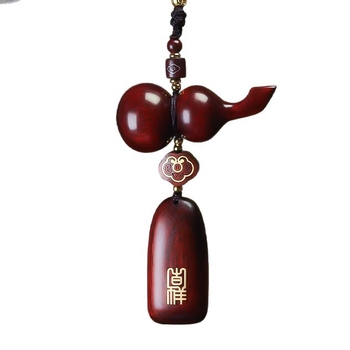 Автомобилна висулка в стил Китай за огледалото за обратно виждане – сандалово дърво, модерен интериорен декор за кола с мънистена верига