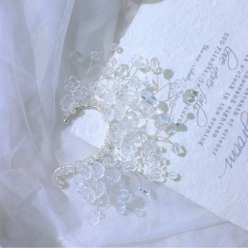 Αυθεντικά σκουλαρίκια από ακρυλικό με λουλούδια, γυάλινα κρύσταλλα, χειροποίητα πλεκτά, κρύσταλλο ένθετο